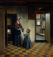 Pieter de Hooch - Woman with a Child in a Pantry